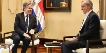 Luis Abinader Recibe a Antony Blinken en el Palacio Nacional