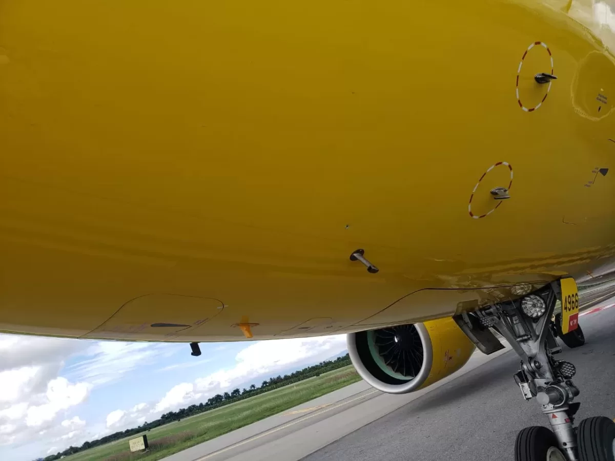 Foto de Avión de spirit baleado en Haiti