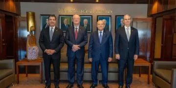 Señores Christopher Paniagua, Manuel A. Grullón, Manuel E. Jiménez F. y René Grullón F. (Fuente: Externa) - DIARIO FINANCIERO
