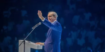 Luis Abinader en el discurso de los 10 años del PRM