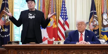 WASHINGTON, DC - MAY 30: Tesla CEO Elon Musk speaks alongside U.S. President Donald Trump to reporters in the Oval Office of the White House on May 30, 2025 in Washington, DC. Musk, who served as an adviser to Trump and led the Department of Government Efficiency, announced he would leave his role in the Trump administration to refocus on his businesses. (Photo by Kevin Dietsch/Getty Images)
