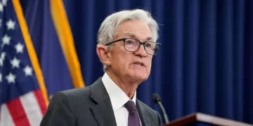 La Fed mantiene las tasas de interés y Powell cita el riesgo de inflación. Fotógrafo: Al Drago/Bloomberg. (Bloomberg/Al Drago)