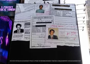 NEW YORK, NEW YORK - JULY 23: A billboard in Times Square calls for the release of the Epstein Files on July 23, 2025 in New York City. Attorney General Pam Bondi briefed President Donald Trump in May on the Justice Department's review of the documents related to the Jeffrey Epstein case, telling him that his name appeared in the files. (Photo by Adam Gray/Getty Images)